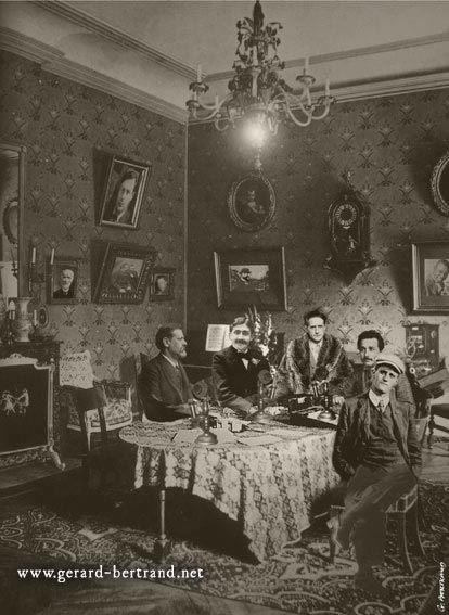 Marcel Proust, Sigmund Freud,  Marcel Duchamp, Albert Einstein et James Joyce